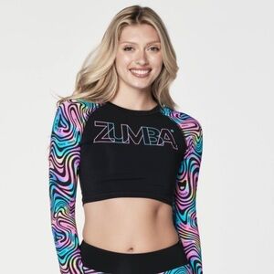 Zumba Swim Long Sleeve Crop Top